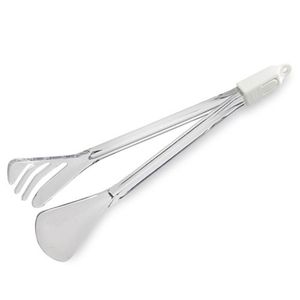 Gold Stainless Steel Food Tongs Metal Spaghetti Pasta Server Salad Tong Comb Shape Kitchen Serving Utensils for Buffet <b>BBQ</b> - Product Image 2