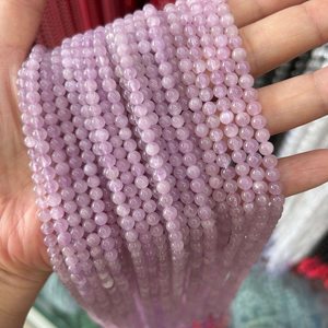 Natural Kunzite Smooth Gemstone <b>Beads</b> Loose Purple for Jewelry Making Strand IGI Certified ZUBEDA GEMS JEWELRY Wholesale - Product Image 4