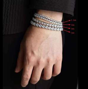CVD Pave-set Diamond Tennis <b>Bracelet</b> Perfect For Crystal Round Cut Channel Setting Stacking Stylish Lab Diamond Tennis <b>Bracelet</b> - Product Image 5