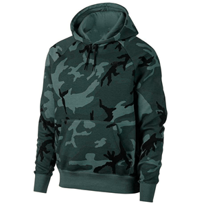 Sudadera con Capucha de Camuflaje para Hombre, Manga Raglán, Felpa Francesa, Corte Regular, Informal, para Otoño, con Bolsillo - Product Image 2