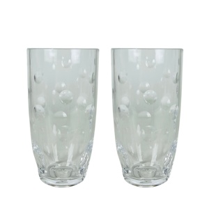 <b>Plastic</b> Acrylic Drink Dimpled Round Dots Tall Tumbler - Product Image 1