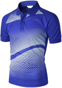 Camisetas de Golf para Hombre, Talla Grande, Tejido Sólido 100% Algodón, Logotipo Personalizado Bordado, Secado Rápido, Ligeras - Product Image 6