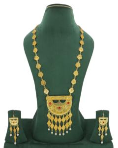 Conjunto de Joyería con Collar y Aretes, Chapado en Oro, Latón Puro de Alta Calidad, Diseño de Collar de Dubái, Emiratos Árabes Unidos - Product Image 6