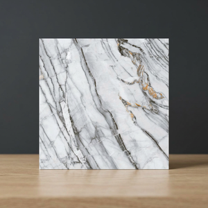 Emperador Grey 2x2feet Stone Look Porcelain Tiles 8mm Glossy Polished Premium Flooring - Product Image 4