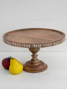 Hand <b>Crafted</b> Design Cake Stand Wooden Cake Stand Cake <b>Tools</b> Wooden Cake Platter Solid Wood Cake Stand At very low factory Price - Product Image 4