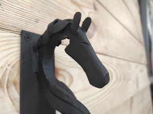 Poignée de portail en fer forgé résistant à la rouille, finition peinte à la main, style asiatique, design tête de cheval, installation facile - Product Image 4
