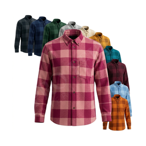 Chemise en flanelle de haute qualité 1005 avec motif à carreaux, respirante, décontractée, pour le travail, le bureau, chemise habillée - Product Image 1