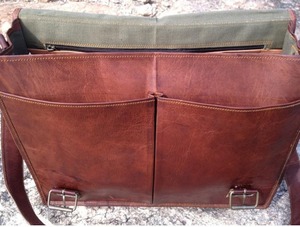 Sac messager en cuir, abordable, vintage, pour homme, avec compartiment pour ordinateur portable, pour usage professionnel - Product Image 3