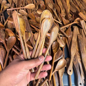 Cuillère en bois durable pour la cuisine, la cuisson, le mélange, respectueuse de l'environnement, en bois massif, résistante à la chaleur, outil de cuisine - Product Image 1