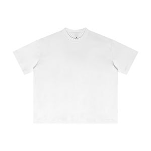 Camiseta de algodón de punto grueso estilo streetwear, cuello redondo, hombros caídos, corte regular para hombre - Product Image 2