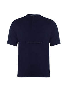 <b>Mens</b> Plain <b>T</b> <b>Shirt</b> Short Sleeve Casual Summer Wear <b>Grandad</b> Neck Cotton Tee OEM Custom Logo Printing Available - Product Image 4