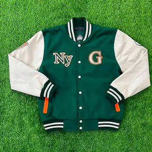 Embroidery Varsity <b>Jacket</b> Personalized Letterman <b>Jacket</b> Men Women Wool Leather - Product Image 1