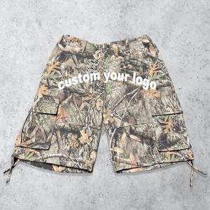 Pantalones Cortos Cargo de Camuflaje con Logotipo Personalizado para Hombre, Tejidos, de Cintura Media, de Secado Rápido, para Verano, Casuales, para Actividades al Aire Libre, con Diseño de Múltiples Bolsillos - Product Image 1