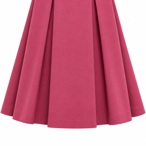Conjunto de Uniforme Escolar para Niñas, Color Rosa, con Falda Plisada, Cinturón con Lazo y Blusa de Manga Larga Blanca - Product Image 3