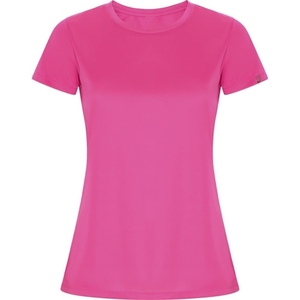 T-shirt à manches courtes pour femme, séchage rapide, respirant, couleur unie, col rond, coupe ajustée, tricoté en polyester, décontracté, printemps-été - Product Image 6