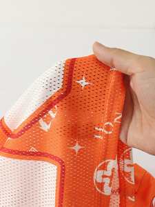 Camiseta Deportiva ODM Estilo Retro, Tejido de Poliéster, Diseño Personalizado Naranja Brillante, Jersey de Malla, Jersey de Fútbol Americano, Ropa Deportiva - Product Image 2