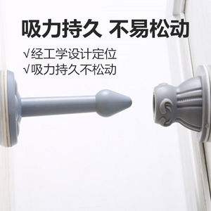 No Drill Door <b>Stopper</b> With Strong Suction For Bathroom Toilet Door Protection Anti Collision Wall Floor Mounting - Product Image 3