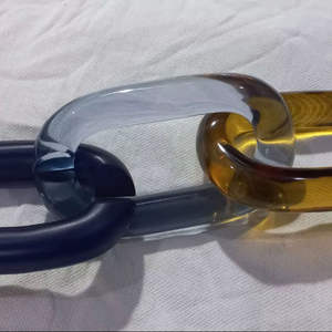 Eslabones de Cadena Grandes y Coloridos Transparentes, Diseño de Búho Ángel Hecho a Mano, Eslabones de Cadena de Resina Epoxi Ecológicos, Arte para Colgar en la Pared - Product Image 1