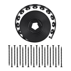 Bordure de jardin en plastique flexible résistante aux UV, rouleau de 30,5 m x 3,8 cm, sans creuser, avec 120 piquets, pour aménagement paysager - Product Image 1