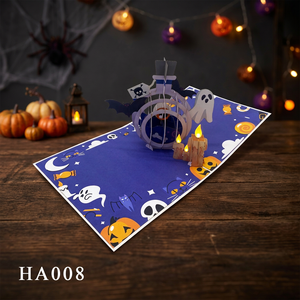 Carte en papier nid d'abeille 3D faite à la main en gros pour Halloween, Thanksgiving, la Saint-Valentin - Design personnalisé style amour - Product Image 3