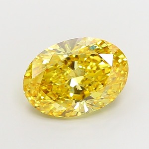 Diamante Amarillo Intenso de 5.54 Quilates, Corte Oval Modificado, Pulido Excelente, Claridad VS1, Cultivado en Laboratorio, Certificado CVD, Gema Suelta - Product Image 1
