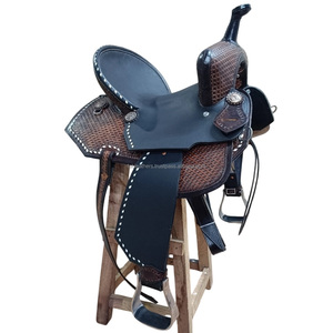 Selle de cheval de course Western Barrel exclusive de haute qualité en cuir véritable avec selle respirante confortable incurvée à la main - Product Image 5