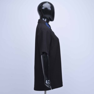 Camisetas de Rugby Polo de Algodón y PC Negras de Primera Calidad con Logotipo Personalizado, Bordado Frontal y Mangas Cortas para Mujer - Product Image 6