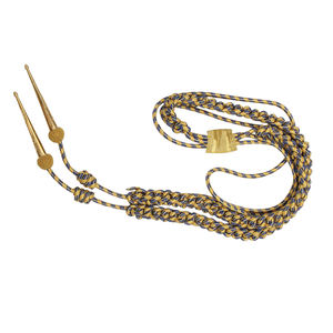 Aiguillette Cérémoniale Bleu Clair Tressée Synthétique Dorée, Accessoire de Robe, Cordon Uniforme Torsadé en Métal pour Vêtements Personnalisés - Product Image 4