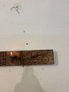 Panel de Madera de Teca Vintage con Grabado Fino, Estilo Moderno de Mediados de Siglo, Artesanía, Decoración de Pared para Hogar u Oficina, Muebles de Exterior - Product Image 4