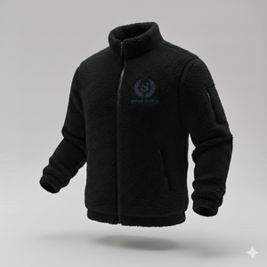 Veste à capuche personnalisée pour homme en polaire sherpa, doublure teddy chaude, écologique, vêtement d'extérieur d'automne, tricotée sur le devant, service OEM en gros - Product Image 2