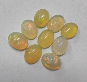 โอปอลเอธิโอเปียทรงรีแบบคาโบชอง หินพลอยทรงรีขนาดมาตรฐานสำหรับทำเครื่องประดับ โอปอลไฟ สำหรับนักสะสม - Product Image 5