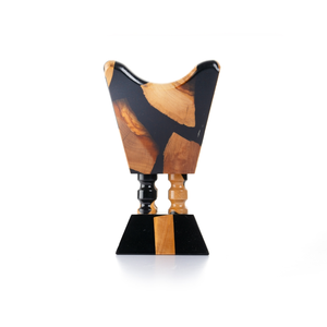 Quemador de Incienso Artesanal de Madera de Sequoia Natural con Resina Epoxi, Ecológico, Aromático, para Bakhoor, con Aroma a Incienso Japonés, para Todas las Estaciones - Product Image 1