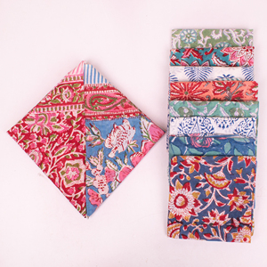 Custom Design 100% Cotton Women's Floral Scarf Spring Neck Square Head Multifunctional <b>Bandana</b> Eco-Friendly Breathable - Product Image 1