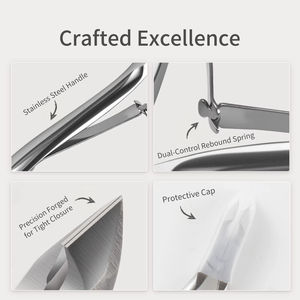 Pince à cuticules professionnelle en acier inoxydable, coupe-peaux mortes pour manucure et pédicure, lames de précision affûtées, mâchoires larges pour doigts - Product Image 5