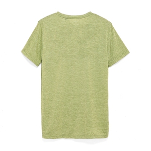 เสื้อยืดคอกลมแขนสั้นสีเขียวล้วนทรงปกติสำหรับผู้ชาย ผ้าฝ้าย ระบายอากาศได้ดี สไตล์เรียบง่าย - Product Image 3