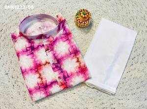 Festival Wear Latest Collection Rayon with Digital Work <b>Man's</b> <b>Kurta</b>-Payjama Collection Supplier from Surat At Wholesale Rate - Product Image 4