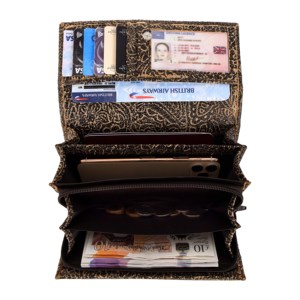 Custom Logo Genuine Leather Women's <b>Long</b> <b>Wallet</b> Floral Embossed RFID Blocking Clutch Coin Purse Daily Use Multi-Pocket - Product Image 6