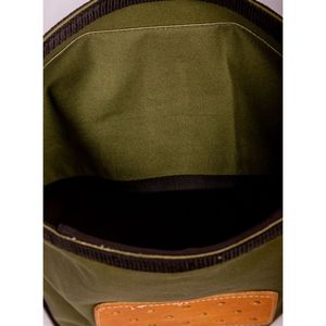 Sac à foin pour cheval vert olive, sac d'alimentation en toile durable, patch en cuir rectangulaire, sangle réglable, sac d'alimentation portable pour cheval - Product Image 4
