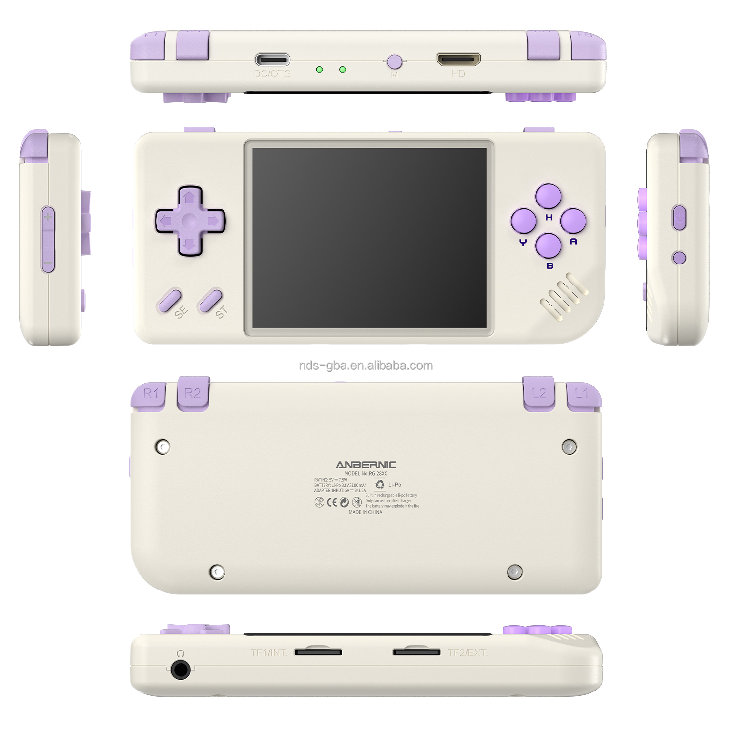【未使用品】ANBERNIC RG28XX ベージュ 64GB付(最新FW) ANBERNIC RG28XX - Retro Game Console with 3100mah Battery