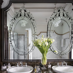 Miroir mural d'appoint de style baroque luxueux |   Miroir décoratif vénitien antique |   Grand miroir vintage pour salon, chambre et entrée - Product Image 1