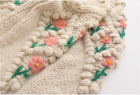 Suéter Cárdigan de Primavera para Mujer, Estilo Urbano, de Secado Rápido, con Cuello Redondo, Manga Larga, Botones y Bordado Floral de Alta Calidad Personalizado