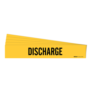 Flexible Brady Discharge Pipe <b>Marker</b> ANSI/ASME A13.1 Yellow/Black for Indoor and Outdoor Piping - Product Image 2