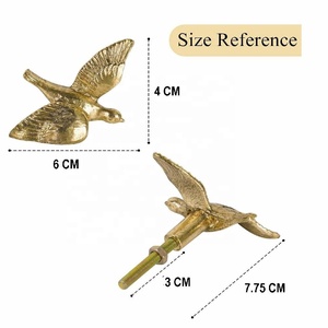 Latest Design <b>Gold</b> Flying Dove Cabinet Knobs Decorative Drawer Pulls for Dresser Vanity Cabinet Home Furniture <b>Handle</b> - Product Image 2