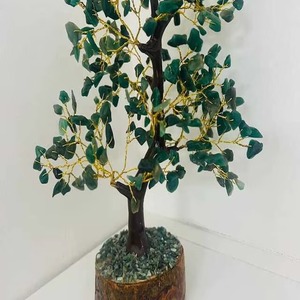 300 perles de pierres précieuses vertes, arbre de jade vert, cristal de guérison, pierre précieuse, cadeau en cristal, arbre de jade vert - Chance et Succès - Product Image 1