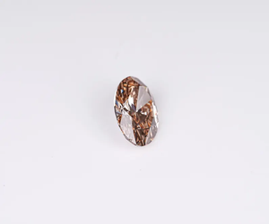 Diamant ovale de couleur champagne OM GEMS 3.10 CT, 12.10 x 8.30 mm, diamant cultivé en laboratoire, diamant de couleur fantaisie pour bijoux - Product Image 2
