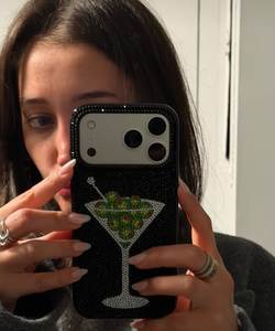 Handmade Beaded Phone <b>Case</b> With Sun Design Rectangular Shape Textile Material Embroidery Craft Accessory - Product Image 2