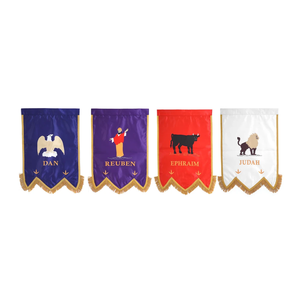 Bandera de Capítulo de Logia del Arco Real Masónico Impresa con Trenza Dorada y Flecos - ¡Gran Oferta! Banderas y Accesorios de Exhibición - Product Image 5