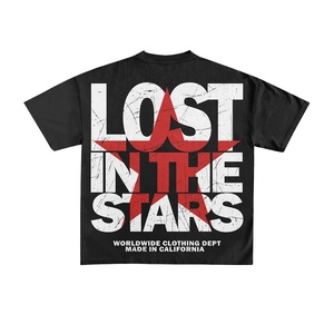 Wholesale Black Cotton Men T Shirt Contrast Screen Print Short Sleeve O Neck Casual Tee Custom <b>Logo</b> - Product Image 2