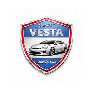 Emblemas de Coche de Zinc Chapados en Oro de Primera Calidad, Origen Vietnam |   Insignias Deportivas de Esmalte Suave Resistentes a la Intemperie |   Logotipo 3D Personalizado Anticorrosión - Product Image 2