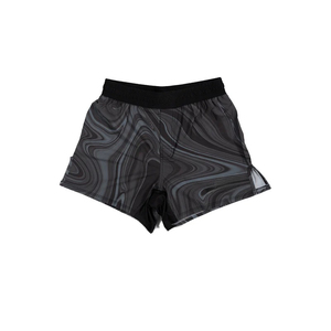 กางเกง MMA ชาย สีดำ พิมพ์ลาย Sublimation กางเกงนักสู้ ลายเรียบ โพลีเอสเตอร์ 100% ยืดหยุ่น ทรงปกติ สำหรับผู้ใหญ่ - Product Image 1